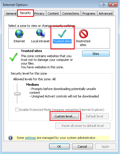 Figure 2 - Internet Options